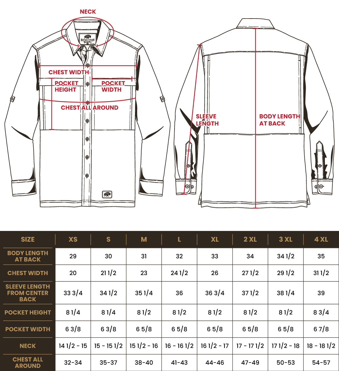 Sizing Chart