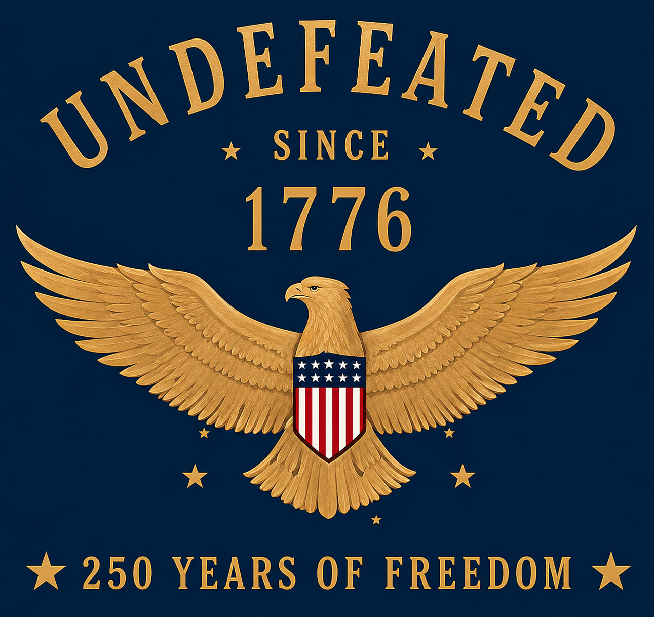 USA 250 Years Undefeated Since 1776 T-Shirt
