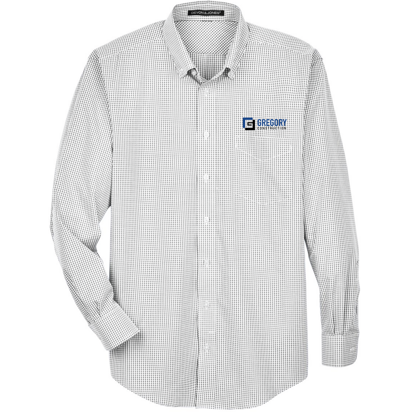 Gregory Construction - Men's Crown Collection Gingham Check Woven Dress Shirt