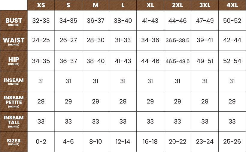 Sizing Chart