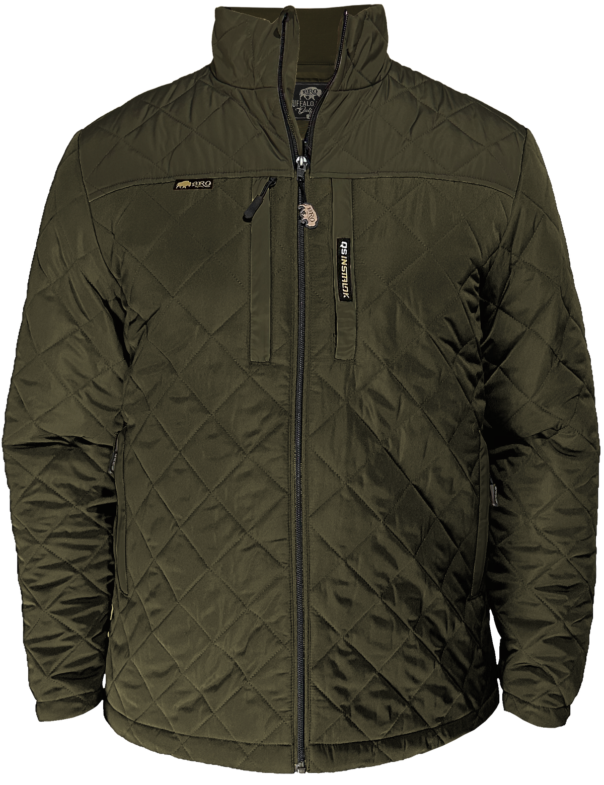 Steward Diamond-Quilted Jacket in BRO Green