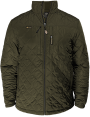 Steward Diamond-Quilted Jacket in BRO Green