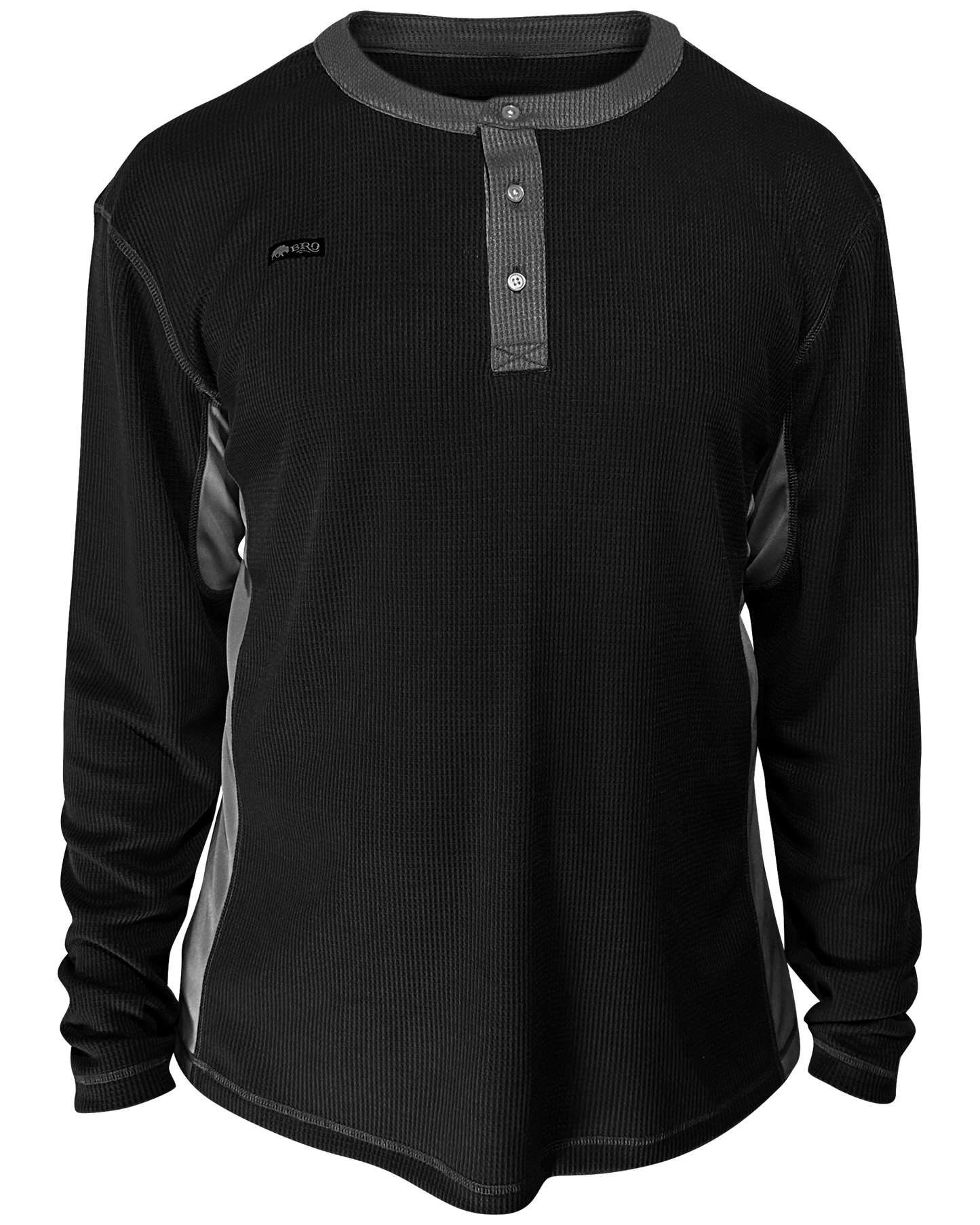 Badlands BROFLEX™ Work Henley - Black/Grey