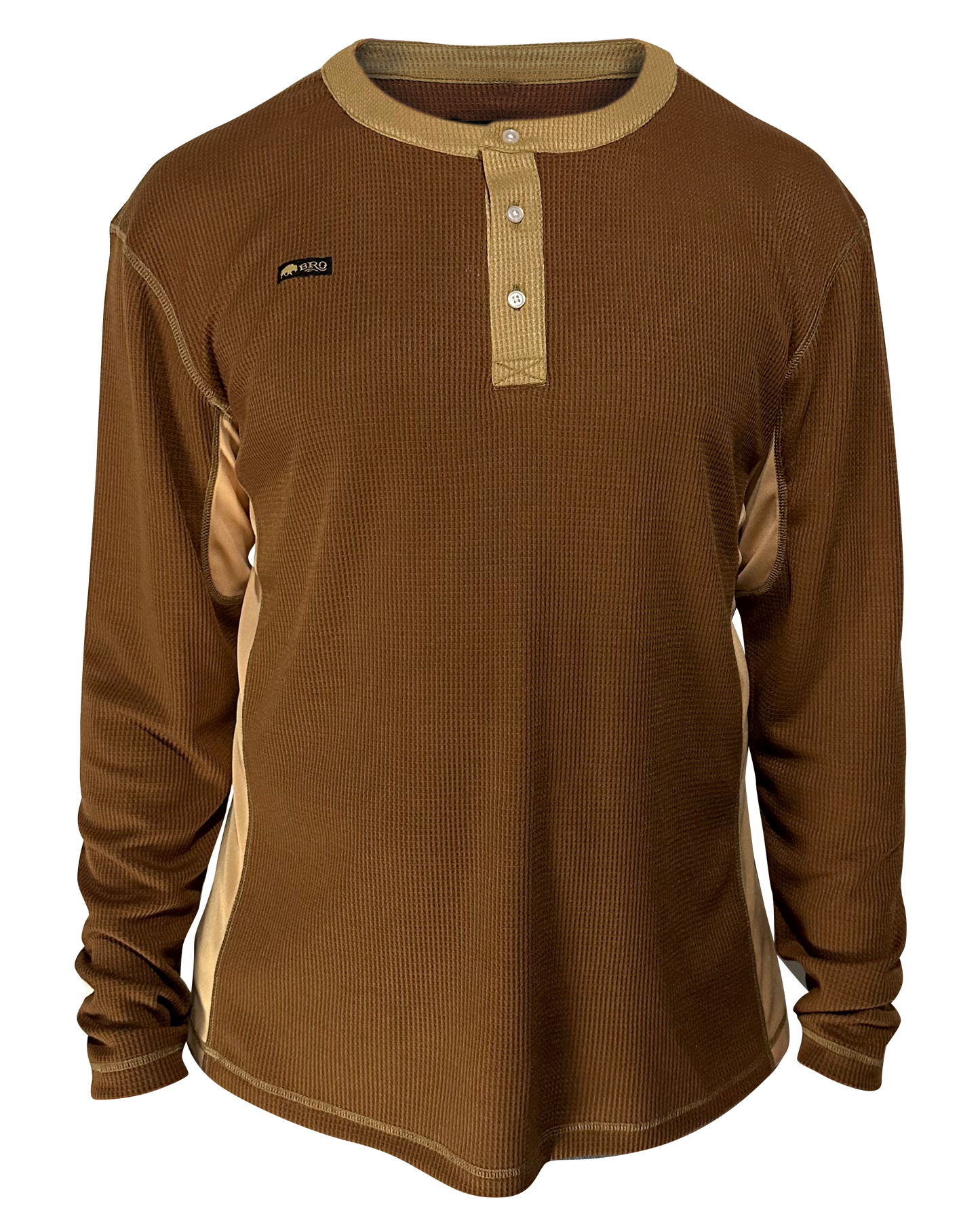Badlands BROFLEX™ Work Henley - BRO Brown/Prairie Khaki