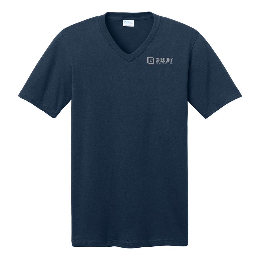 Gregory Construction - Port & Co Core Cotton V-Neck Tee (Unisex)