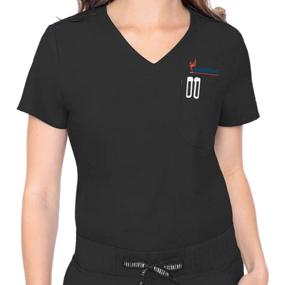 NMPHC Med Couture Insight Women's 1-Pocket Tuck In V-Neck Scrub Top