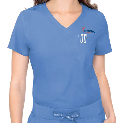NMPHC Med Couture Insight Women's 1-Pocket Tuck In V-Neck Scrub Top