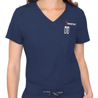 NMPHC Med Couture Insight Women's 1-Pocket Tuck In V-Neck Scrub Top