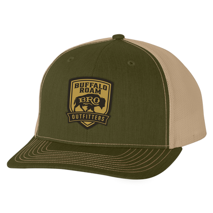 BRO Shield Leather Patch Trucker Hat