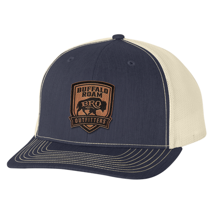 BRO Shield Heritage Leather Patch Trucker Hat