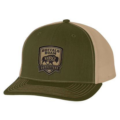 BRO Shield Heritage Leather Patch Trucker Hat