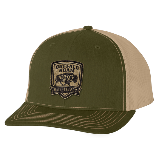 BRO Shield Heritage Leather Patch Trucker Hat