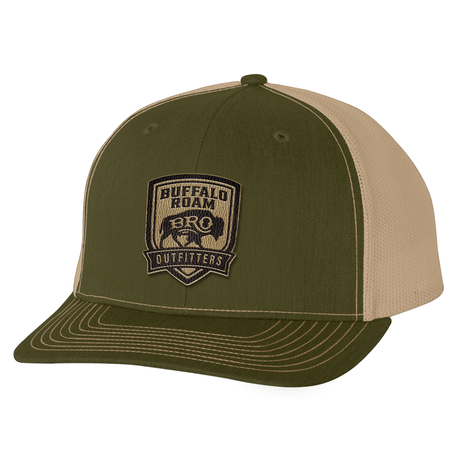 BRO Shield Heritage Leather Patch Trucker Hat