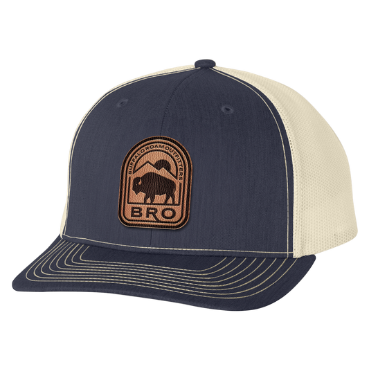 BRO Mountain Shield Trucker Cap – Leather Patch