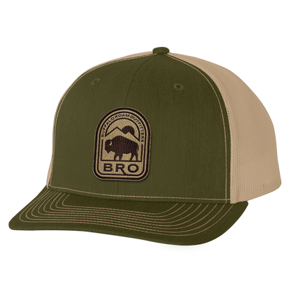 BRO Mountain Shield Trucker Cap – Leather Patch