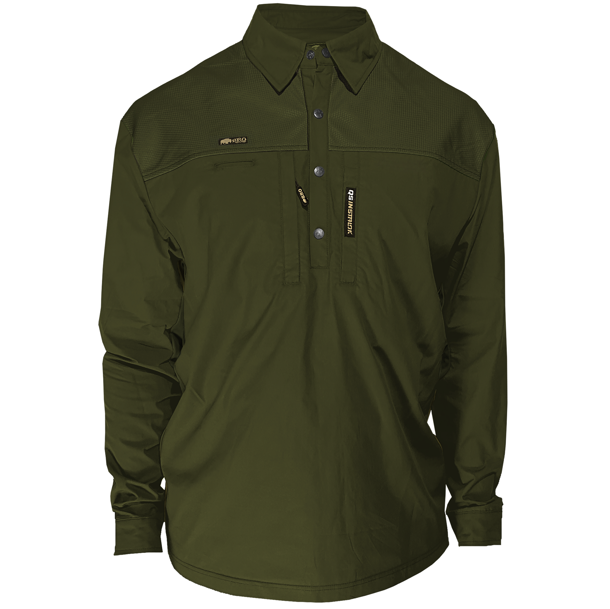 BRO engineered workwear shirt with button cuff design