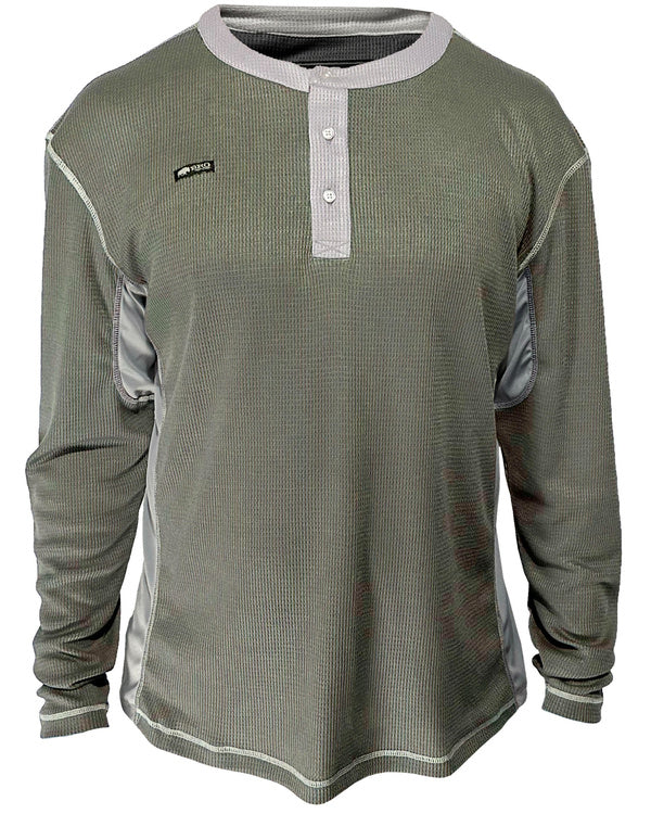 Badlands BROFLEX™ Work Henley in Gray with Graphite trim