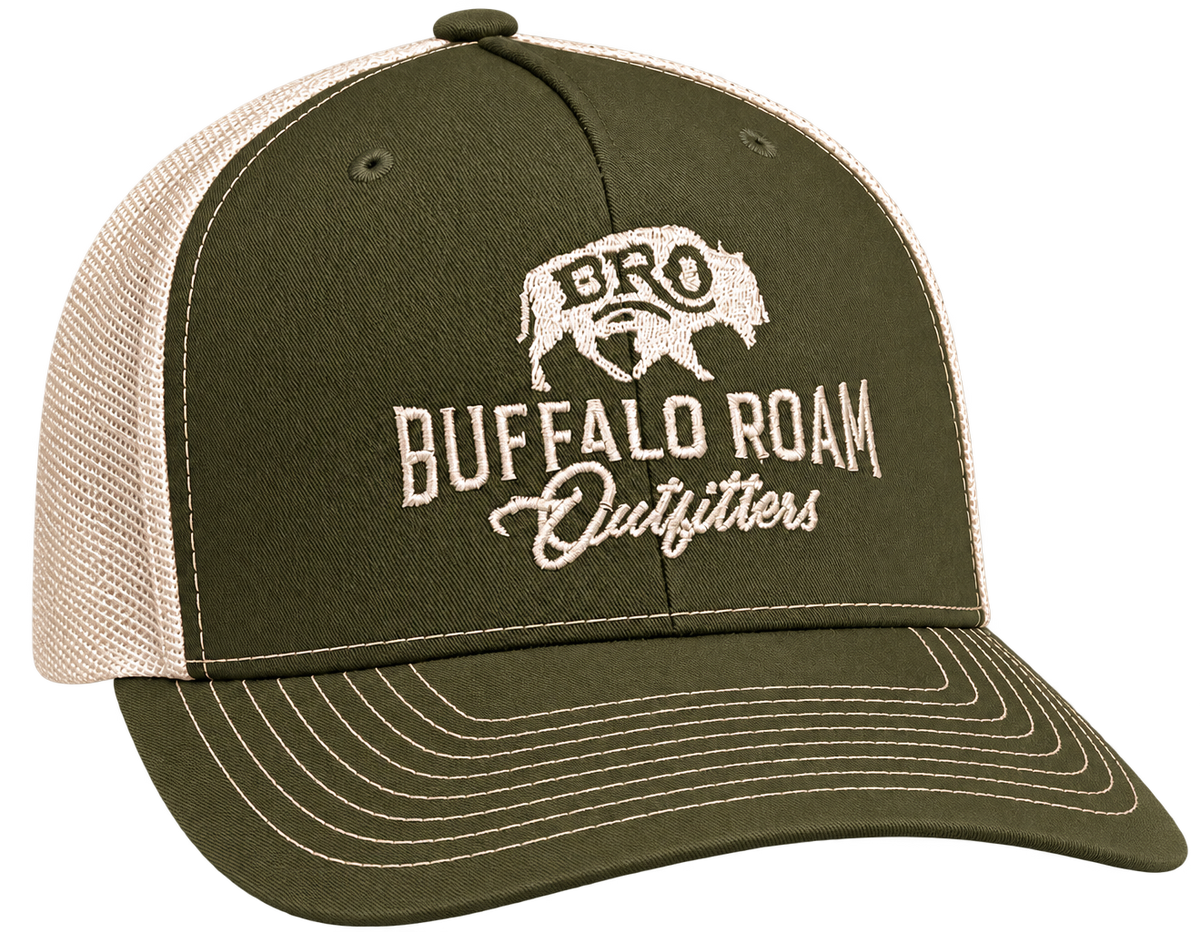 BRO Embroidered Logo Trucker Hat in BRO Green