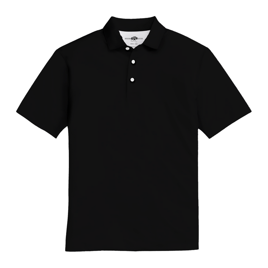 Men's Solid Premium Stretch Polo - Dunn Gear in Black