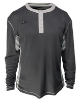 Badlands BROFLEX™ Work Henley in Gray with Graphite trim