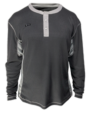 Badlands BROFLEX™ Work Henley in Gray with Graphite trim