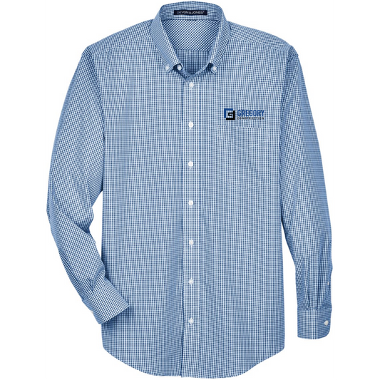 Gregory Construction - Men's Crown Collection Gingham Check Woven Dress Shirt