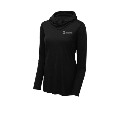Gregory Construction - BRO Women's Tri-Blend Wicking Long Sleeve Hoodie