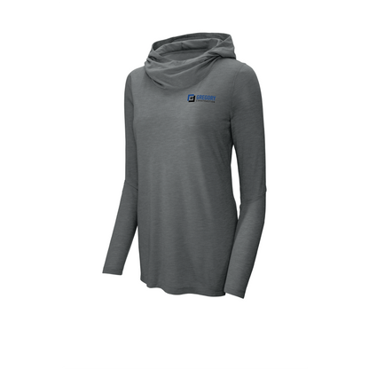 Gregory Construction - BRO Women's Tri-Blend Wicking Long Sleeve Hoodie
