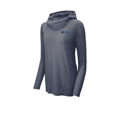 Gregory Construction - BRO Women's Tri-Blend Wicking Long Sleeve Hoodie