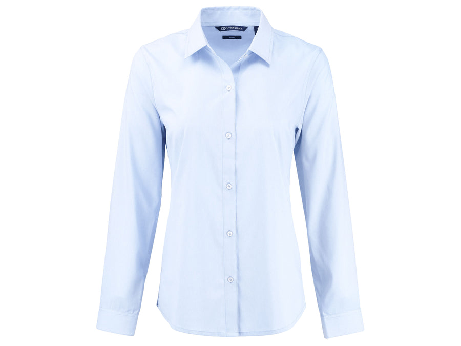 Cutter & Buck Skyline End on End Recycled Long Sleeve Womens Dress Shirt - Dunn Gear