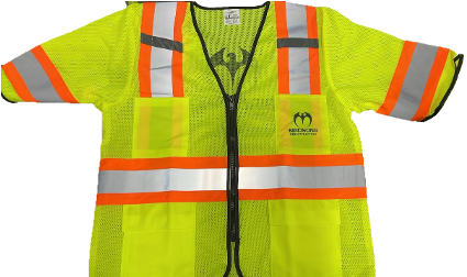 BRO All Mesh 6-Pocket Class 3 ANSI Two-Tone High Visibility Vest