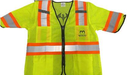 BRO All Mesh 6-Pocket Class 3 ANSI Two-Tone High Visibility Vest