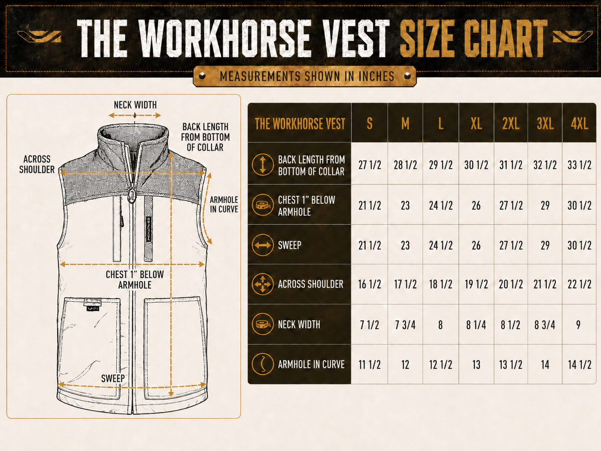 Product size chart